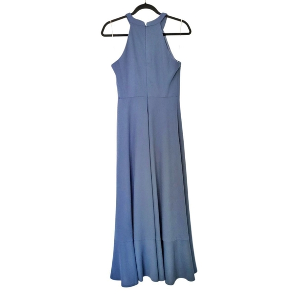 Blue Halter Midi Dress - Picture 2 of 4